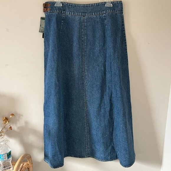 Ralph Lauren Jeans Co. Vintage Long Jean Skirt New Dead Stock size 12 - Picture 4 of 5